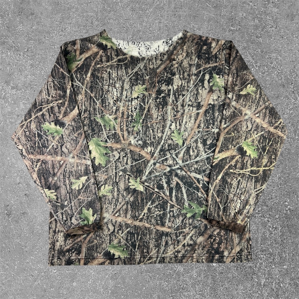 RealTree Advantage True Timber Camo Long Sleeve T-Shirt Womens Large Cut Neck